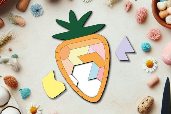 Carrot Easter Puzzle SVG for Spring Amp Laser Cutting