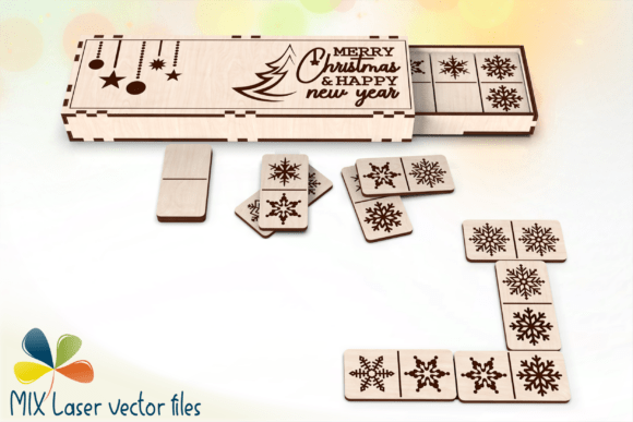 Christmas Snowflake Domino Laser Game: Winter Amp & Laser Cutting