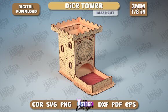 Dice Tower: Laser Cut Home Decor for Branding