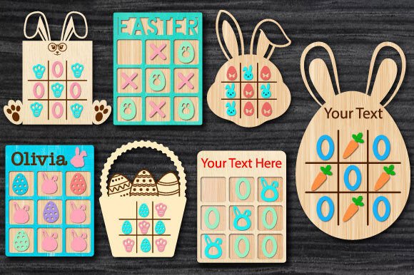 Easter Tic-Tac-Toe Game Laser Cut for Spring Amp Branding