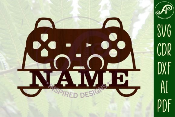 Game Controller Name Sign SVG Cut File