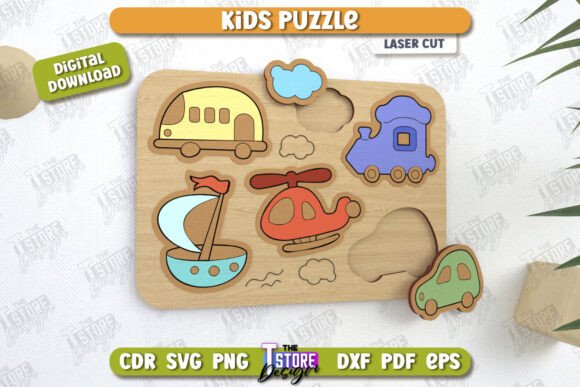 Kids Wooden Puzzle: Laser Cutting Design Review