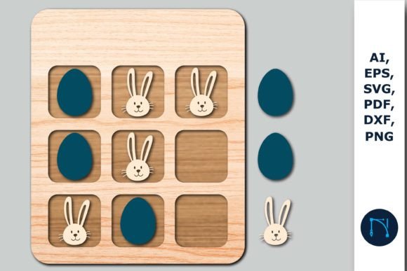Laser Cut Easter Tic Tac Toe for Spring Amp