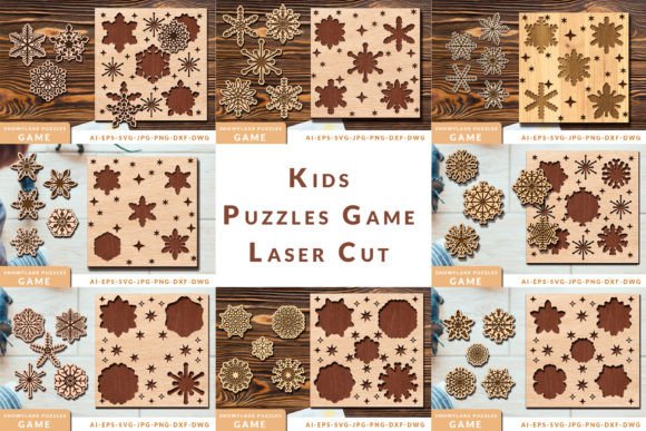 Laser Cut Kids Puzzles Game SVG Bundle for Selling