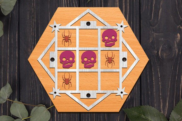 Laser Cut Tic Tac Toe Game Board for Laser Cutting & Other Toys Amp