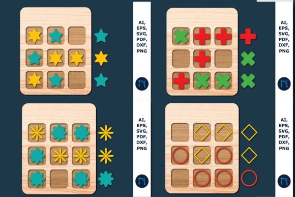 Laser Cut Tic Tac Toe Game: Home Decor and Laser Cutting