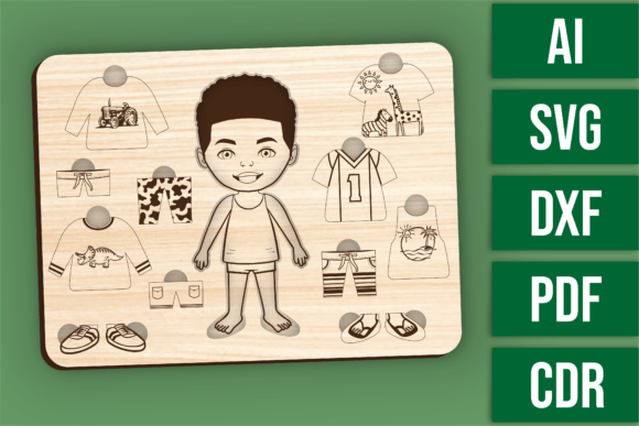 Laser Cutting Puzzle: Dress Up Game - Carter