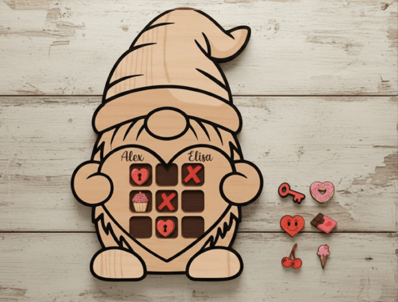 Laser Cutting Seasonal Designs: Gnome Tic Tac Toe Game Review