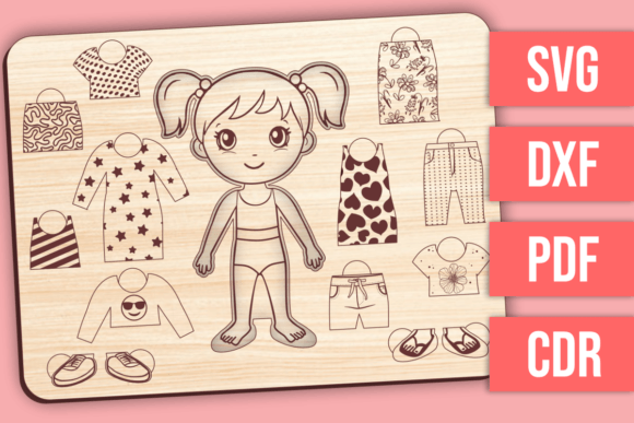 Laser File Dress Up Puzzle Ava: Puzzles & Laser Cutting