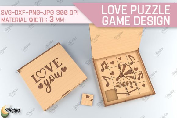 Love Puzzle Game SVG for Laser Cutting and Puzzles
