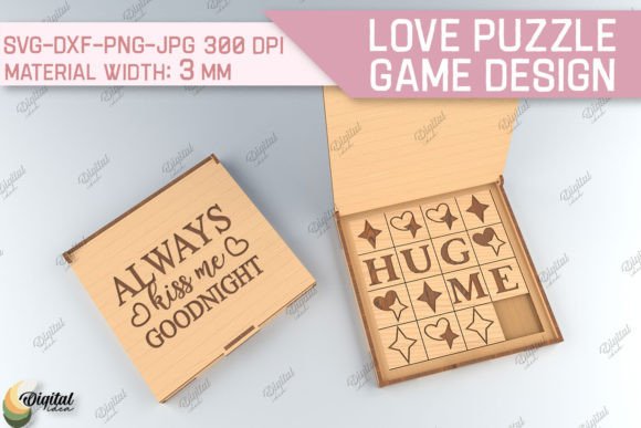 Love Puzzle Game SVG: Laser Cutting Puzzles for Branding