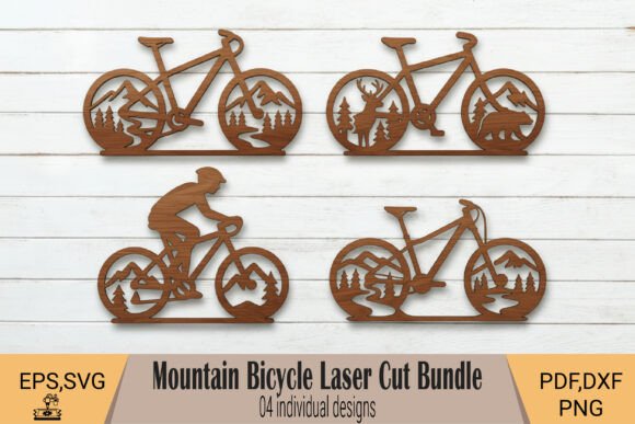 Mountain Bike Wall Art SVG: Laser Cutting Wall Decor