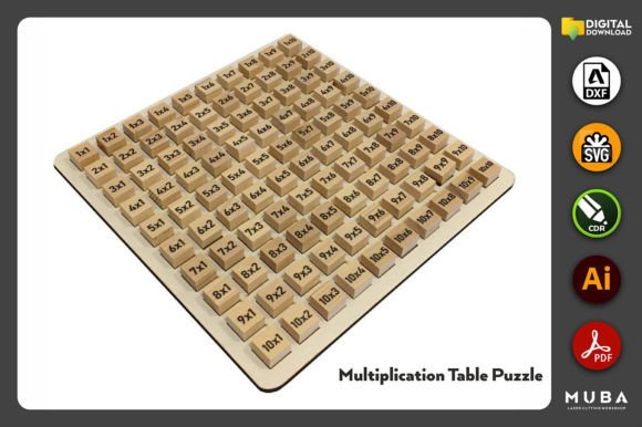 Multiplication Board Educational Game: Laser Cutting for Other Home Decor