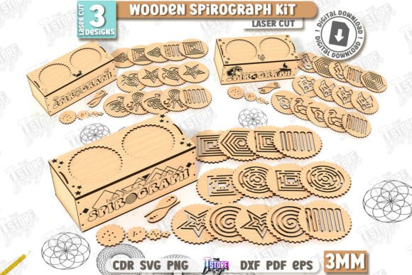 Spirograph Children Laser Cutting, Other Toys Amp