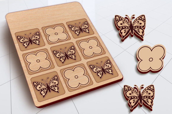 Tic Tac Toe Game Laser Cut File for Other Toys Amp