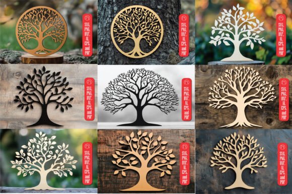 Tree Laser Cut SVG Bundle: Laser Cutting & Other Art Amp