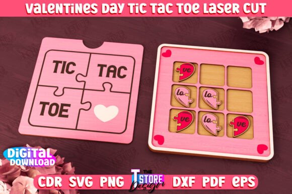 Valentine's Day Tic Tac Toe Laser Cutting Board Game Review