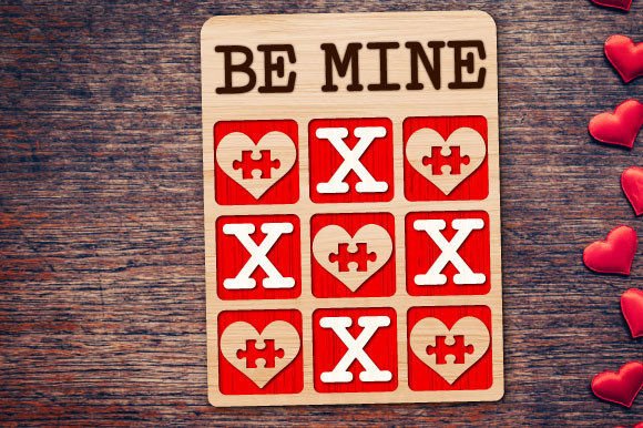 Valentine Tic Tac Toe Game: Laser Cutting for Valentine’s Day