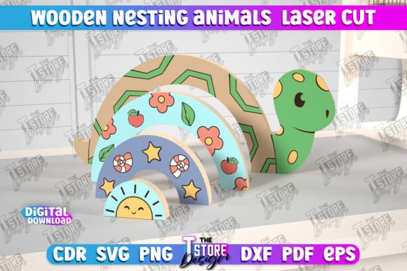 Wooden Nesting Turtle: Laser Cutting Ornaments