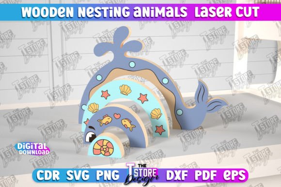 Wooden Nesting Whale Baby Game CNC Review